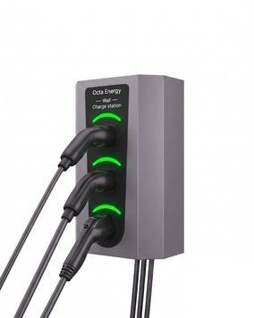 Зарядна станція для електромобіля Octa Energy 36 кВт з 3 портами: Type 2 (Mennekes) W336-[C22]-[C2]-[C2] фото