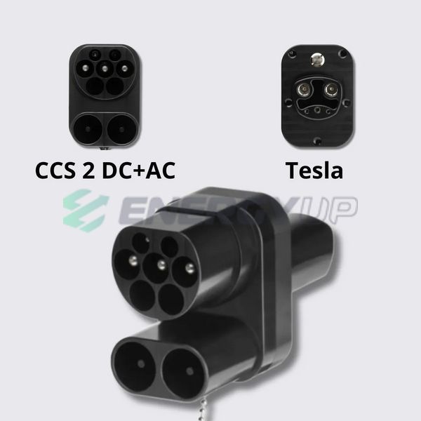 Перехідник Olink 250 кВт ССS2 (станція) - Type Tesla (американське авто) CCS2-TESLA DC+AC фото