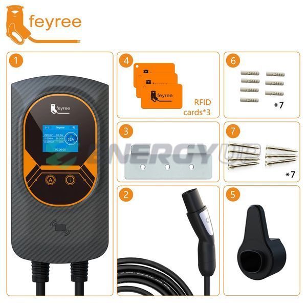 Зарядная станция Taurus 12 кВт Type Tesla 50А 1-фаза  FY12-50-1P-TS-CS-TAU-PRO фото