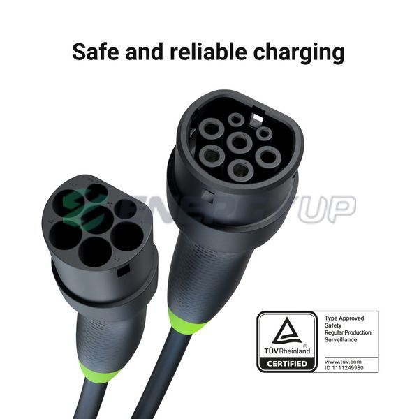 Зарядной кабель для электромобиля Green Cell 22 кВт 32А 5м Type 2 (европейское авто) Snap EVKABGC01 фото