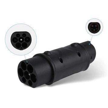 Переходник 7.4 квт 32А 1-фаза Type 2 (станция) - Type 1 (американское авто) P-T2T1 фото