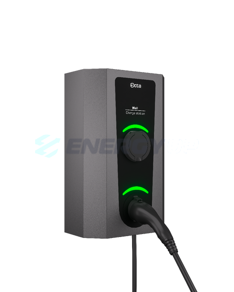 Зарядна станція для електромобіля Octa Energy 44 кВт з 2 пормати: Type 2 (розетка) та Type 2 (Mennekes) W244-S22-[C22] фото