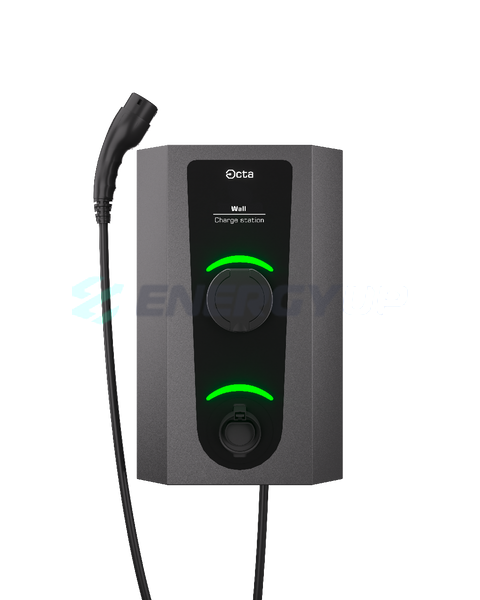 Зарядна станція для електромобіля Octa Energy 44 кВт з 2 пормати: Type 2 (розетка) та Type 2 (Mennekes) W244-S22-[C22] фото