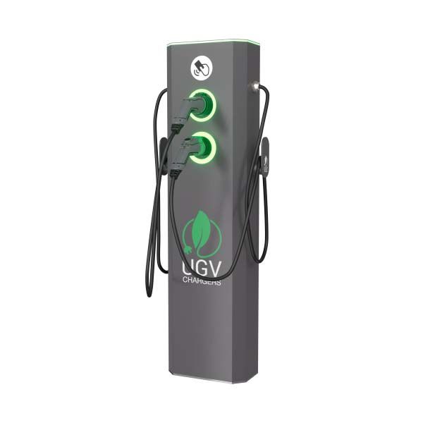 Коммерческая зарядная станция для электромобиля UGV Chargers 29 кВт 32А на 2 авто UGV-A29AG-J7T22-R фото