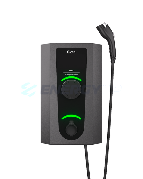 Зарядная станция для электромобилей Octa Energy 29 кВт с 2 портами: Type 2 (розетка) и Type 1 (J1772) W229-S22-[C1] фото