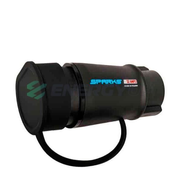 Переходник Sparks 7.4 кВт 32А 1-ф Type 2- Type 1 AT21-32 фото