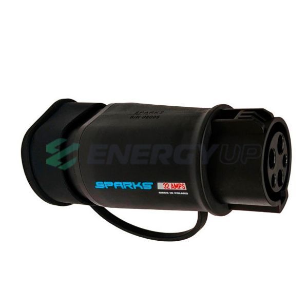 Переходник Sparks 7.4 кВт 32А 1-ф Type 2- Type 1 AT21-32 фото