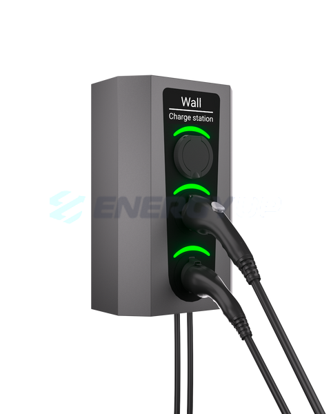 Зарядна станція для електромобіля Octa Energy 22 кВт з портом: Type 2 (розетка) та 2 портами Type 2 (Mennekes) W322-S-[C2]-[C2] фото
