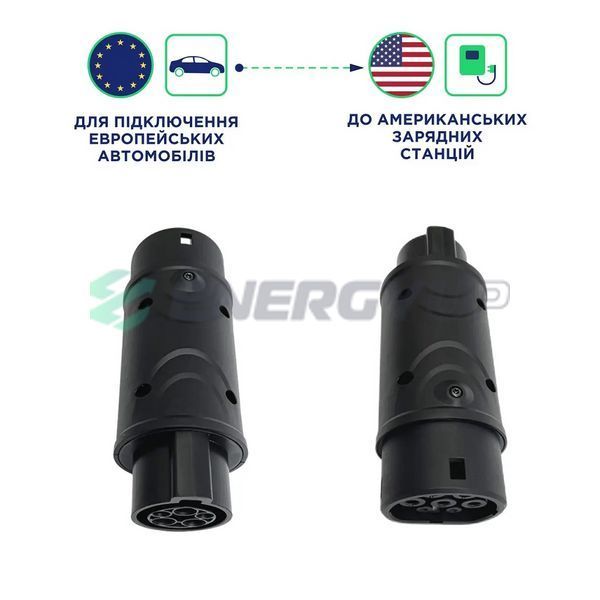 Переходник UaCharger 32А 7.4 кВт 1-ф Type 1-Type 2 A-C-AD-1-2 фото