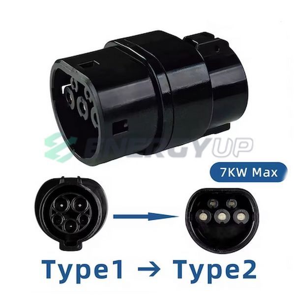 Перехідник Lonlink Small 7.4 кВт Type 1 (станція) - Type 2 (авто) 32А 1-фаза P-T1T2Small фото