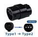 Перехідник Lonlink Small 7.4 кВт Type 1 (станція) - Type 2 (авто) 32А 1-фаза P-T1T2Small фото 2