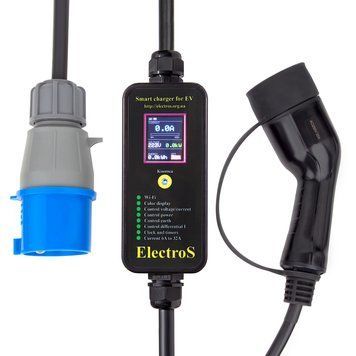 Зарядка для электромобиля ElectroS MAX 7.4 кВт Type 2 32А 1-фаза 7T2MAX фото