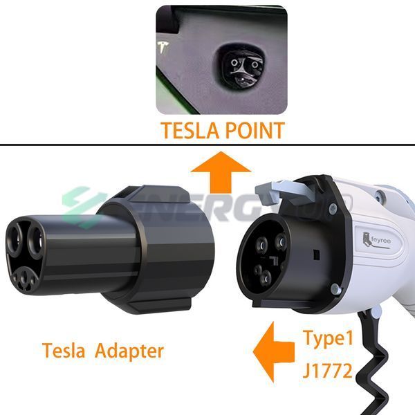 Переходник GUWIEYG 7.4 кВт 32А 1-фаза Type 1 (станция) - Type Tesla (американское авто) P-T1TS фото