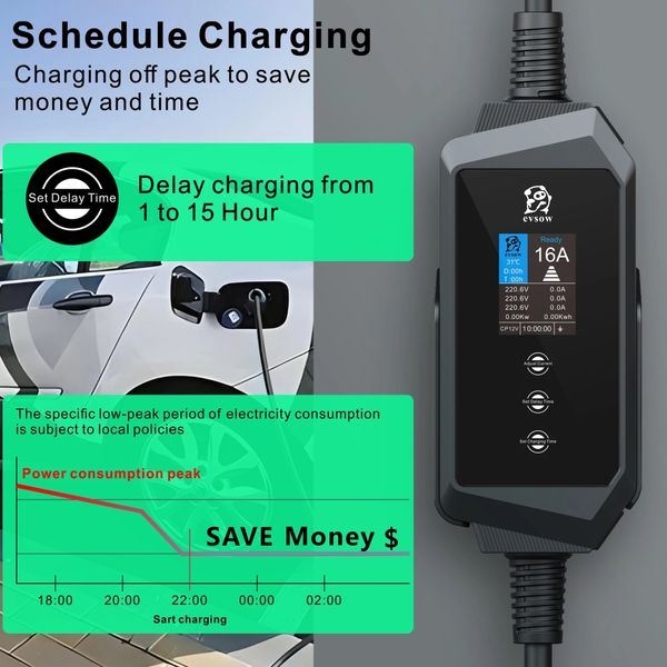 Зарядка для електромобіля 7.4 кВт 32А 1-фаза Type Tesla (американське авто) Midway Pro Wi-Fi EW-7TT-MP фото