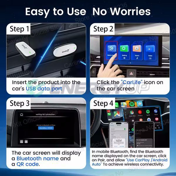 Адаптер CarlinKit X (CarbitLink EasyConnection в Apple CarPlay и Android Auto) CLK-X2CA фото