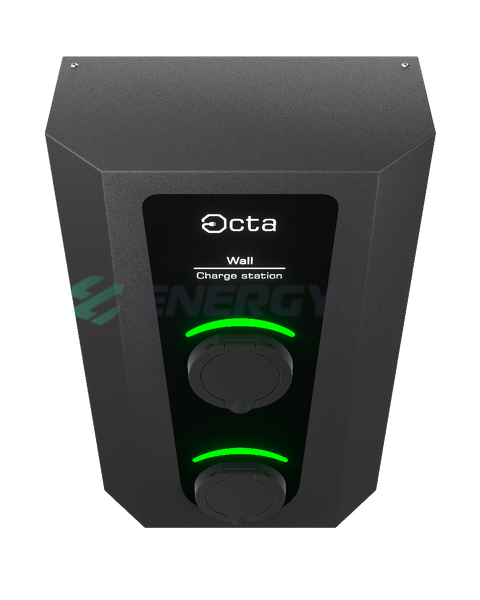Зарядная станция для электромобилей Octa Energy 44 кВт с 2 портами: Type 2 (розетка) W244-S22-S22 фото