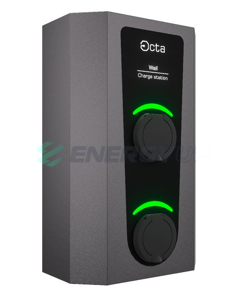 Зарядная станция для электромобилей Octa Energy 44 кВт с 2 портами: Type 2 (розетка) W244-S22-S22 фото