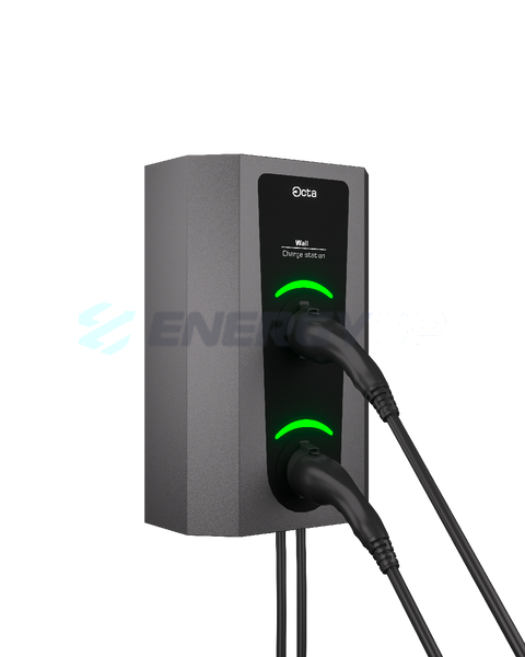 Зарядная станция для электромобиля Octa Energy 44 кВт с 2 портами: Type 2 (Mennekes) W244-[C22]-[C22] фото