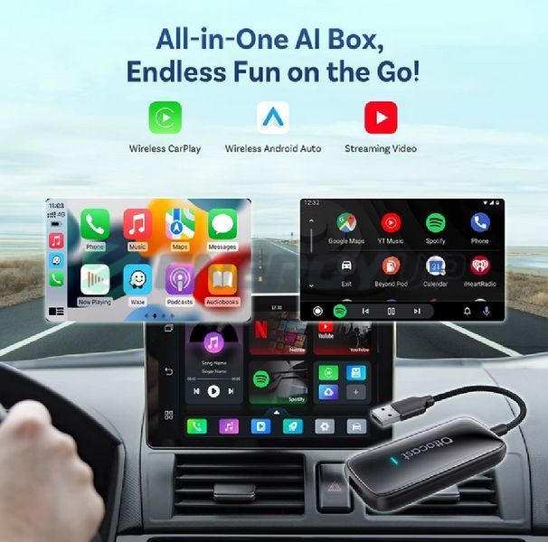 Приставка Ottocast Play2video Ultra (беспроводной CarPlay & Android Auto+YouTube) OTT-P2VU фото