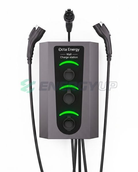 Зарядная станция для электромобиля Octa Energy 22 кВт с 3 портами: Type 1 (J1772) W322-[C1]-[C1]-[C1] фото
