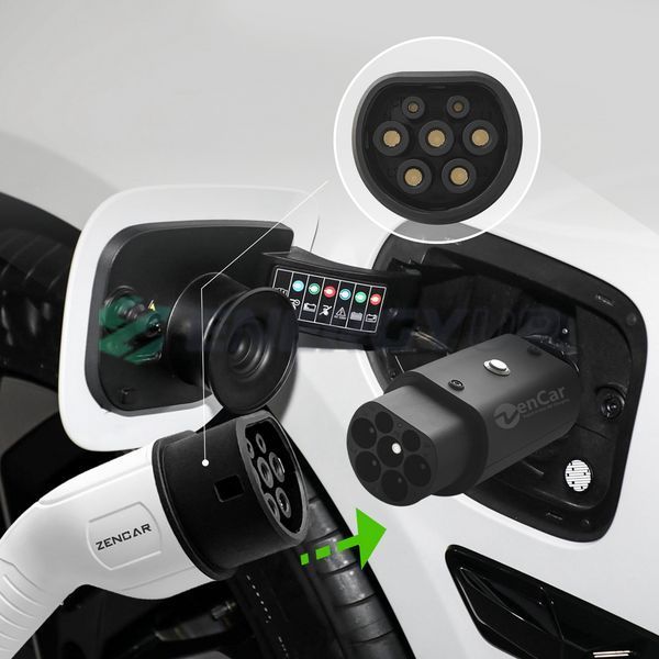 Перехідник Zencar 7.4 кВт 32А 1-ф Type 2 - GB/T ADAPT-TYPE2-GBT фото