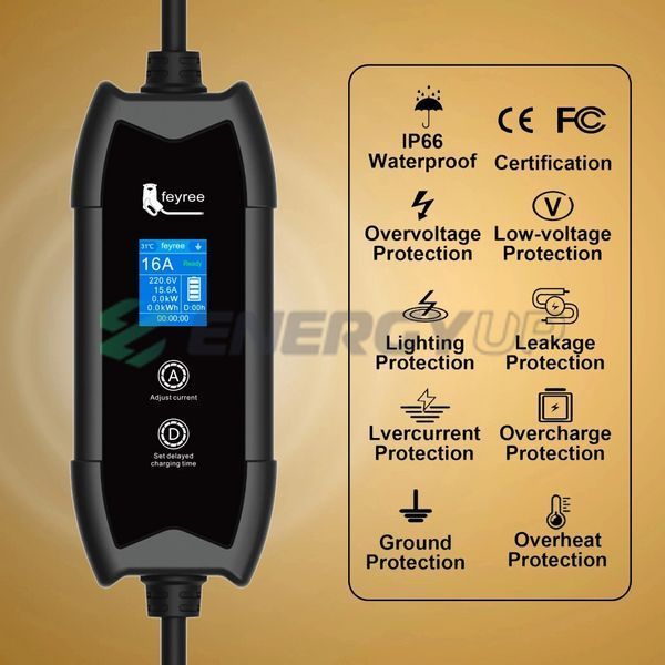 Зарядка для електромобіля FEYREE Flying Cat 3.7 кВт Type Tesla 16А 1-фаза FY3.5-16-1PH-TS-F8-C3.5 фото