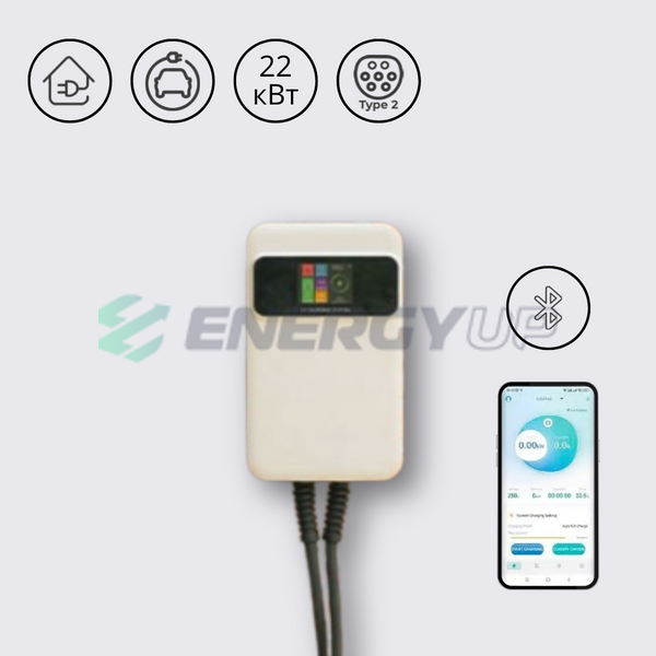 Зарядна станція для електромобіля Besen APP 22 кВт Type 2 32А 3-фази SQ20-BC-22KW фото