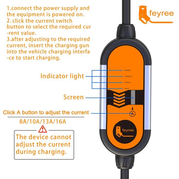 Зарядка для электромобиля Feyree 3.7 кВт 16А Type Tesla FY3.5-16-1PH-TS фото